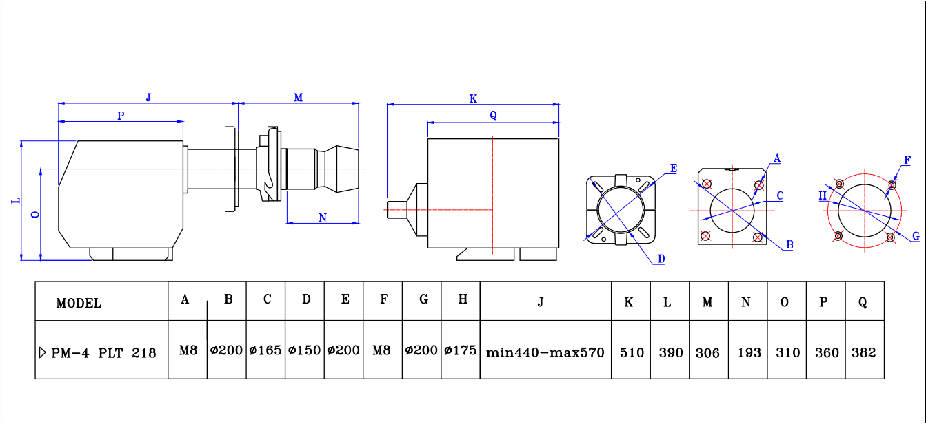 PM4 PLT Dimensions